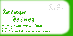 kalman heincz business card