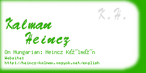 kalman heincz business card